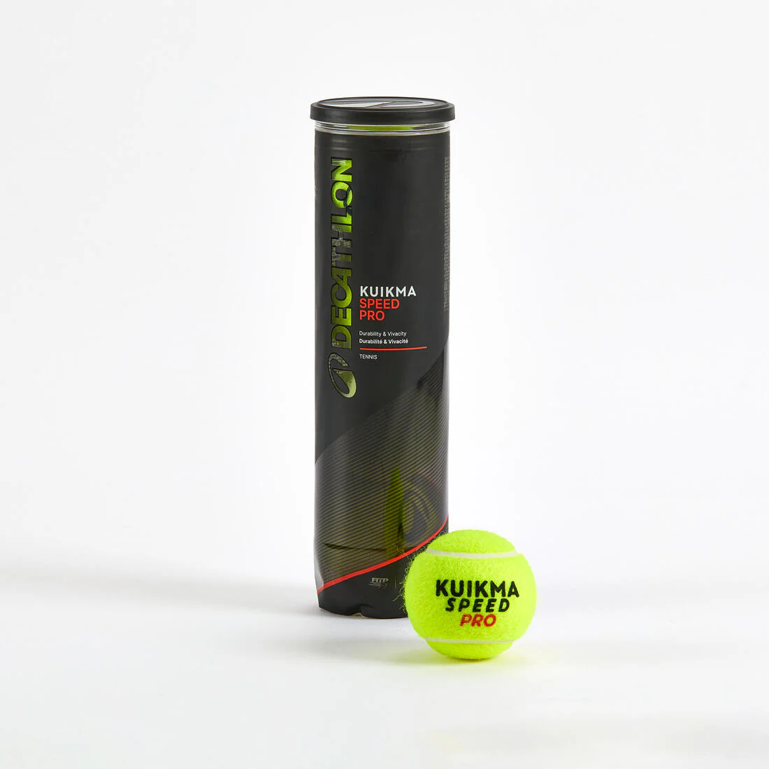 Balle de tennis vive tube de 4 balles, Kuikma Speed pro - Image 3