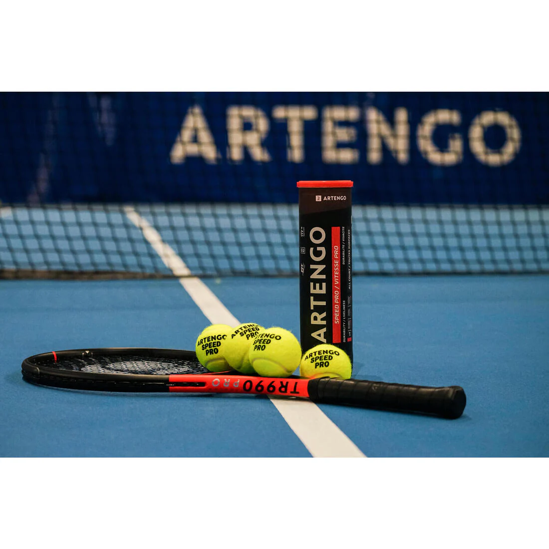 Balle de tennis vive tube de 4 balles, Kuikma Speed pro - Image 5
