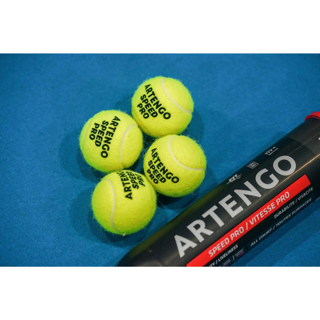 Balle de tennis vive tube de 4 balles, Kuikma Speed pro - Image 6