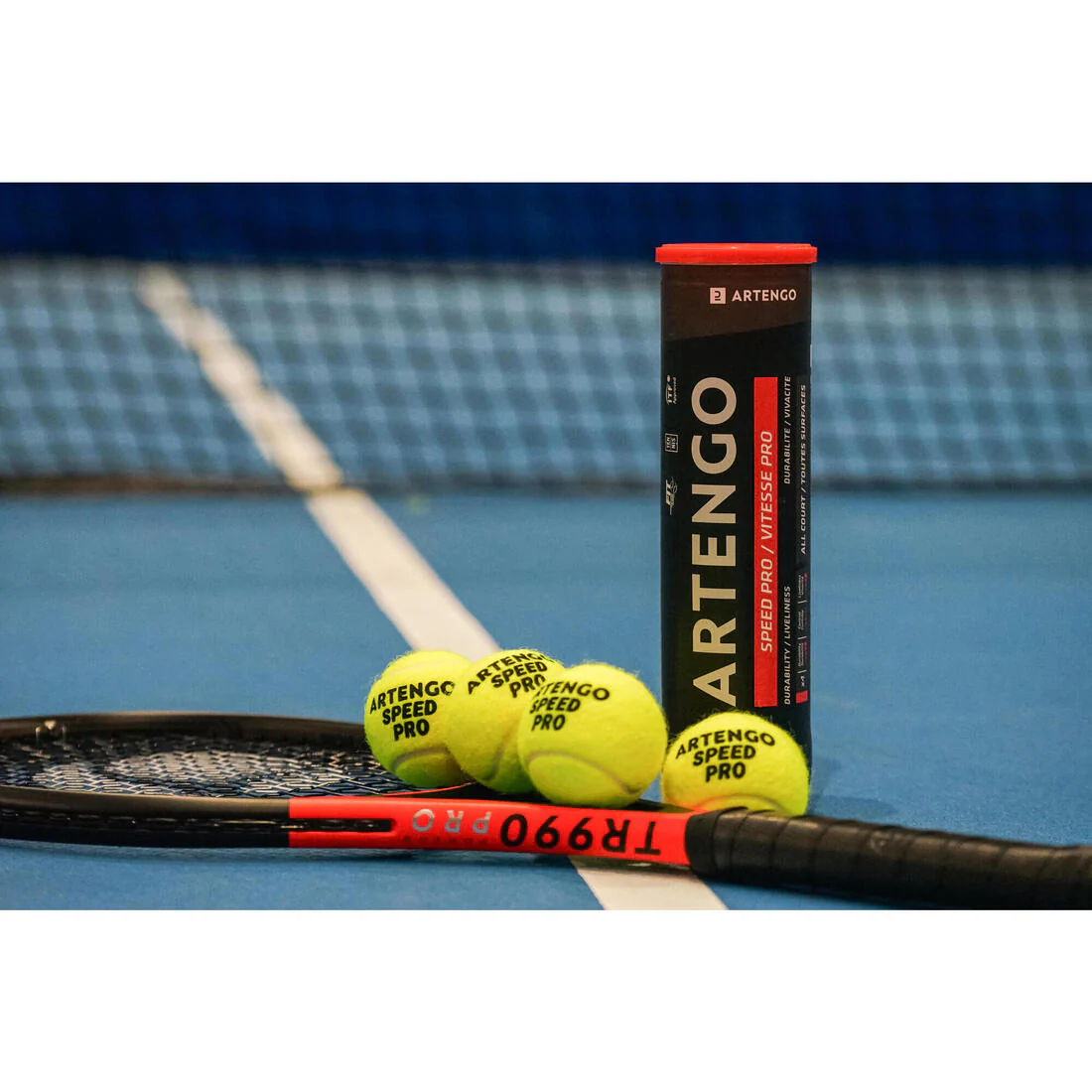 Balle de tennis vive tube de 4 balles, Kuikma Speed pro - Image 7