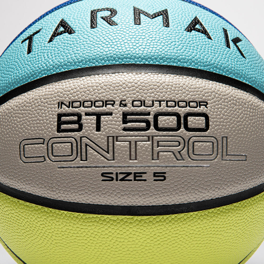 Ballon de basketball taille 5 - BT500 bleu gris jaune - Image 6