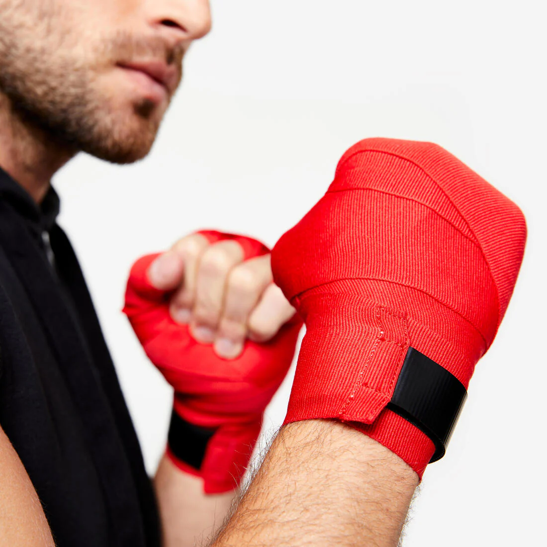 Bandes de boxe 2,5m rouges - Image 5