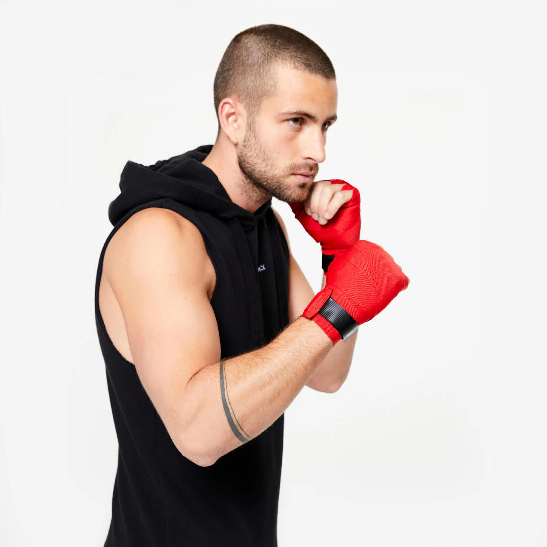 Bandes de boxe 2,5m rouges - Image 6