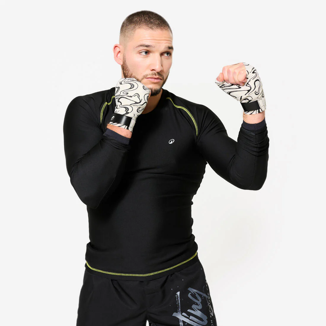 Bandes de boxe 3m résistante, blanc cassé et noir - Image 4