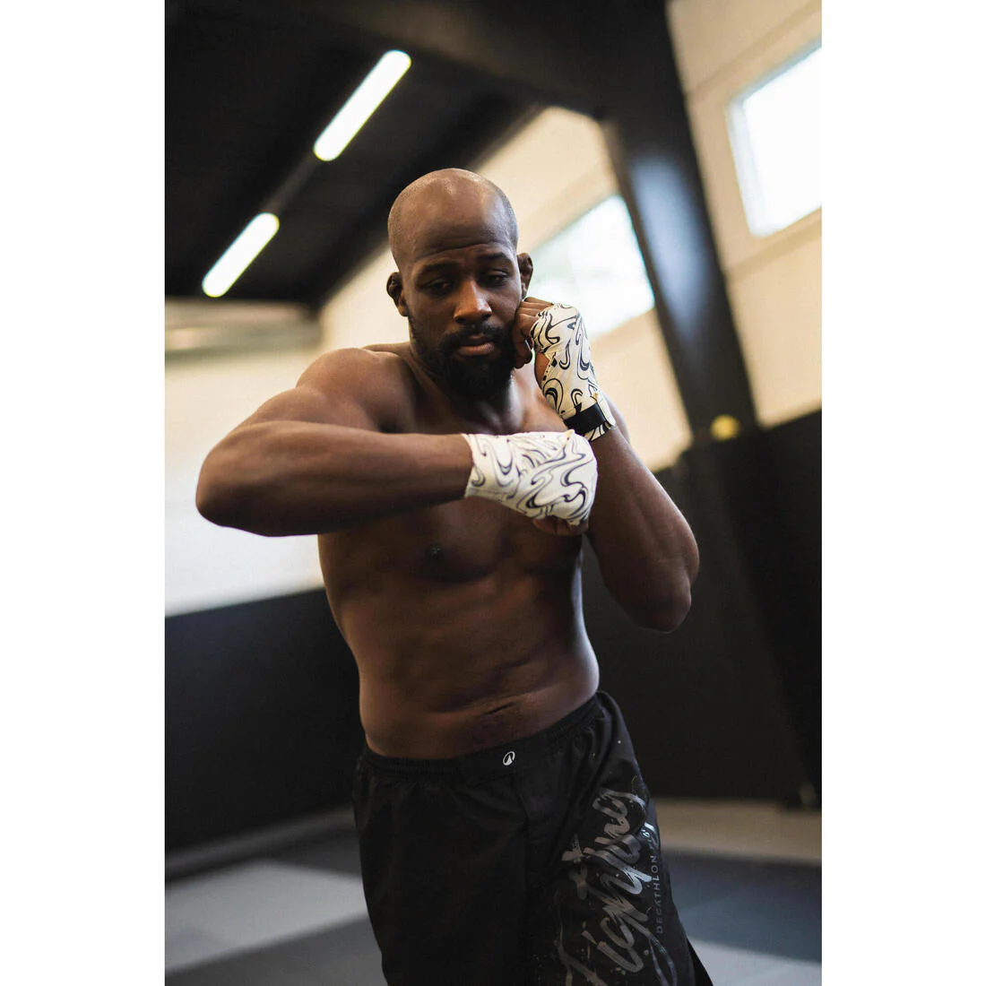 Bandes de boxe 3m résistante, blanc cassé et noir - Image 5