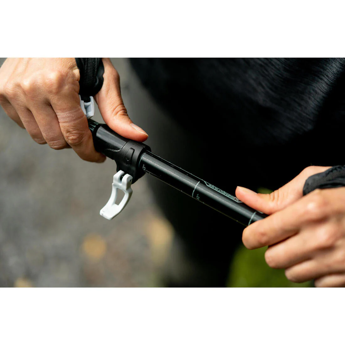 BÂTONS DE MARCHE NORDIQUE TÉLÉSCOPIQUE ALUMINIUM NW P120 NOIR / VERT DE GRIS - Image 13