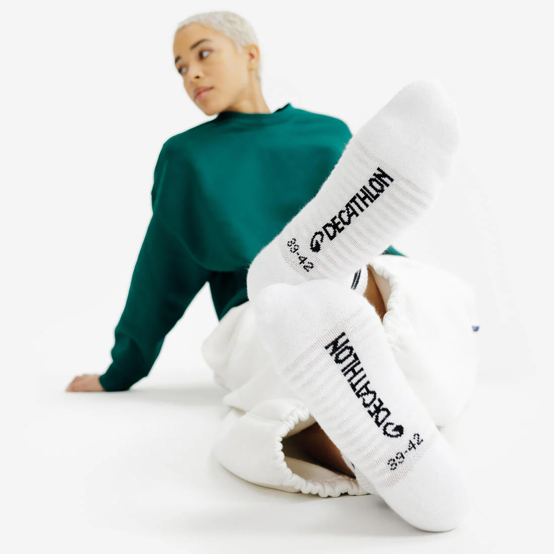 Chaussettes cheville, noir et blanc, lot de 3 - Image 7