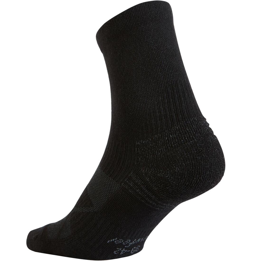 Chaussettes marche enfant WS 100 Mid noir (3 paires) - Image 3