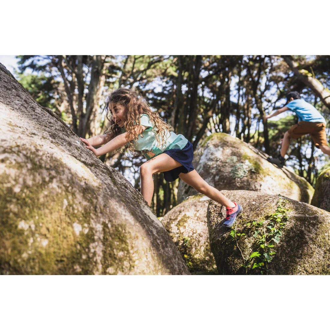 Chaussures de randonnée à scratch 24 au 34 enfant, NH100 rose - Image 11