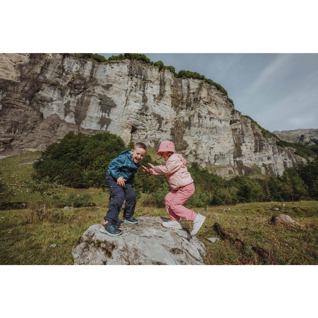 Chaussures de randonnée déperlantes à scratch 28 au 34 enfant, NH500 beige - Image 11