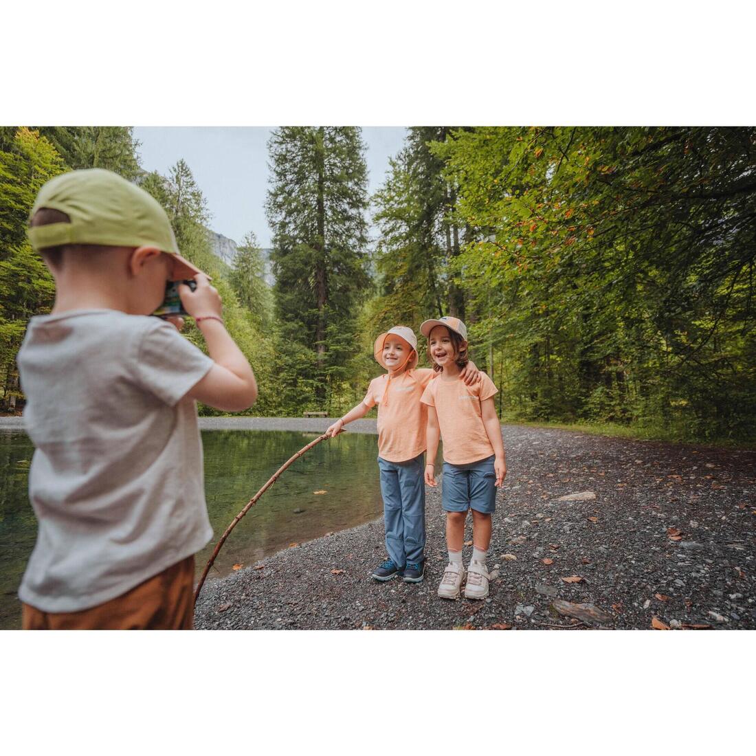 Chaussures de randonnée déperlantes à scratch 28 au 34 enfant, NH500 beige - Image 13