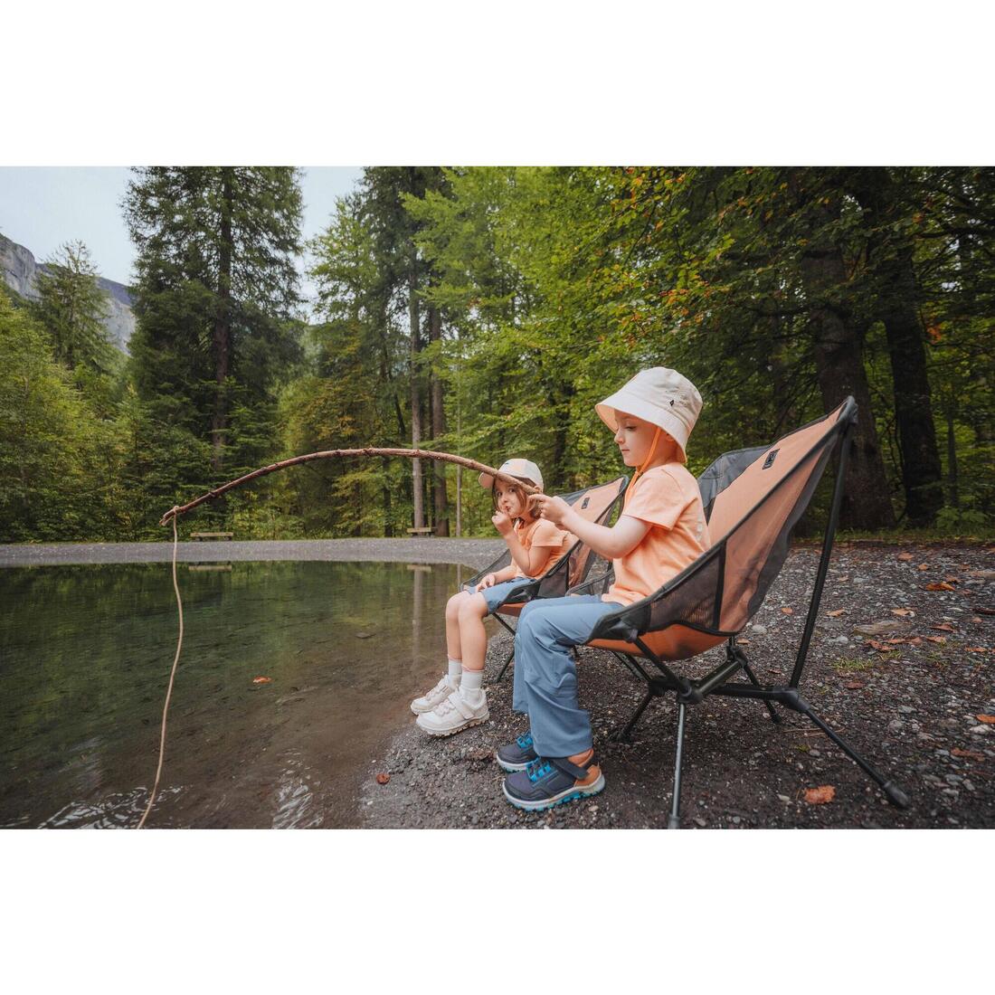 Chaussures de randonnée déperlantes à scratch 28 au 34 enfant, NH500 beige - Image 14