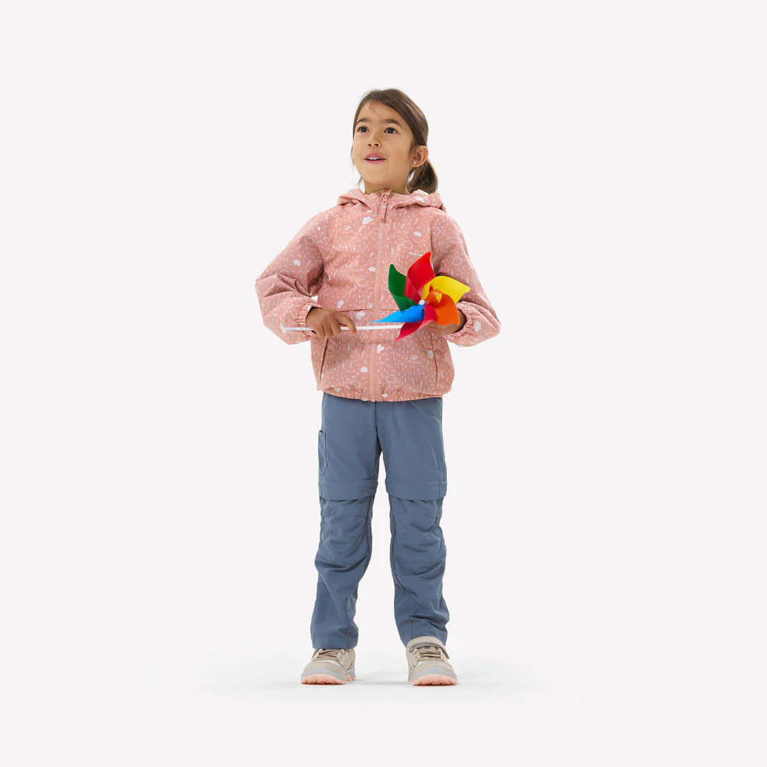 Chaussures de randonnée déperlantes à scratch 28 au 34 enfant, NH500 beige - Image 9