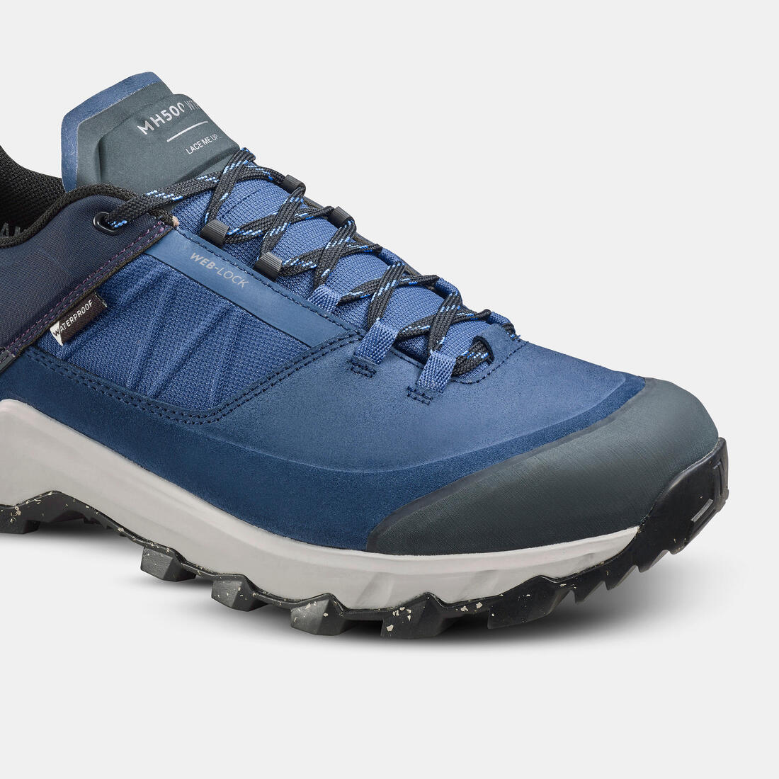 Chaussures de randonnée montagne imperméables, homme MH500 bleues - Image 12