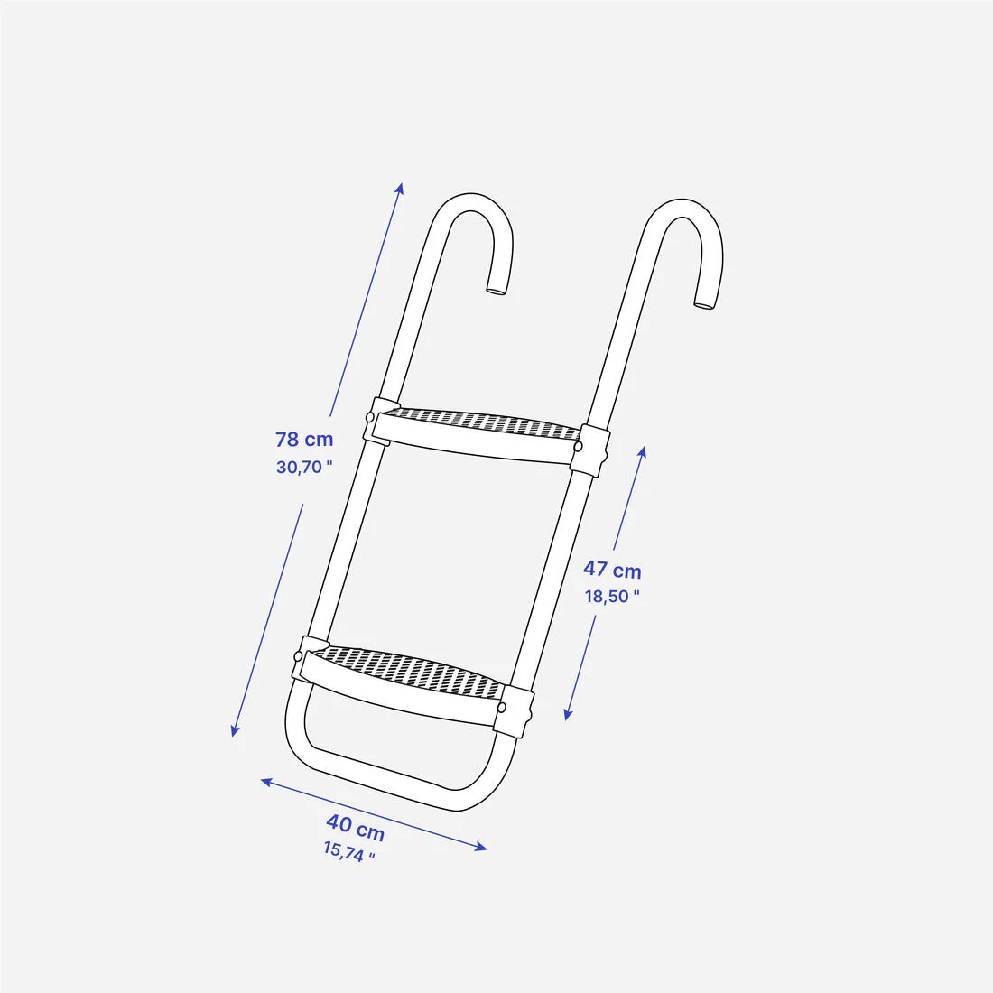 Echelle 2 marches trampolines 240 et 300 - Image 5