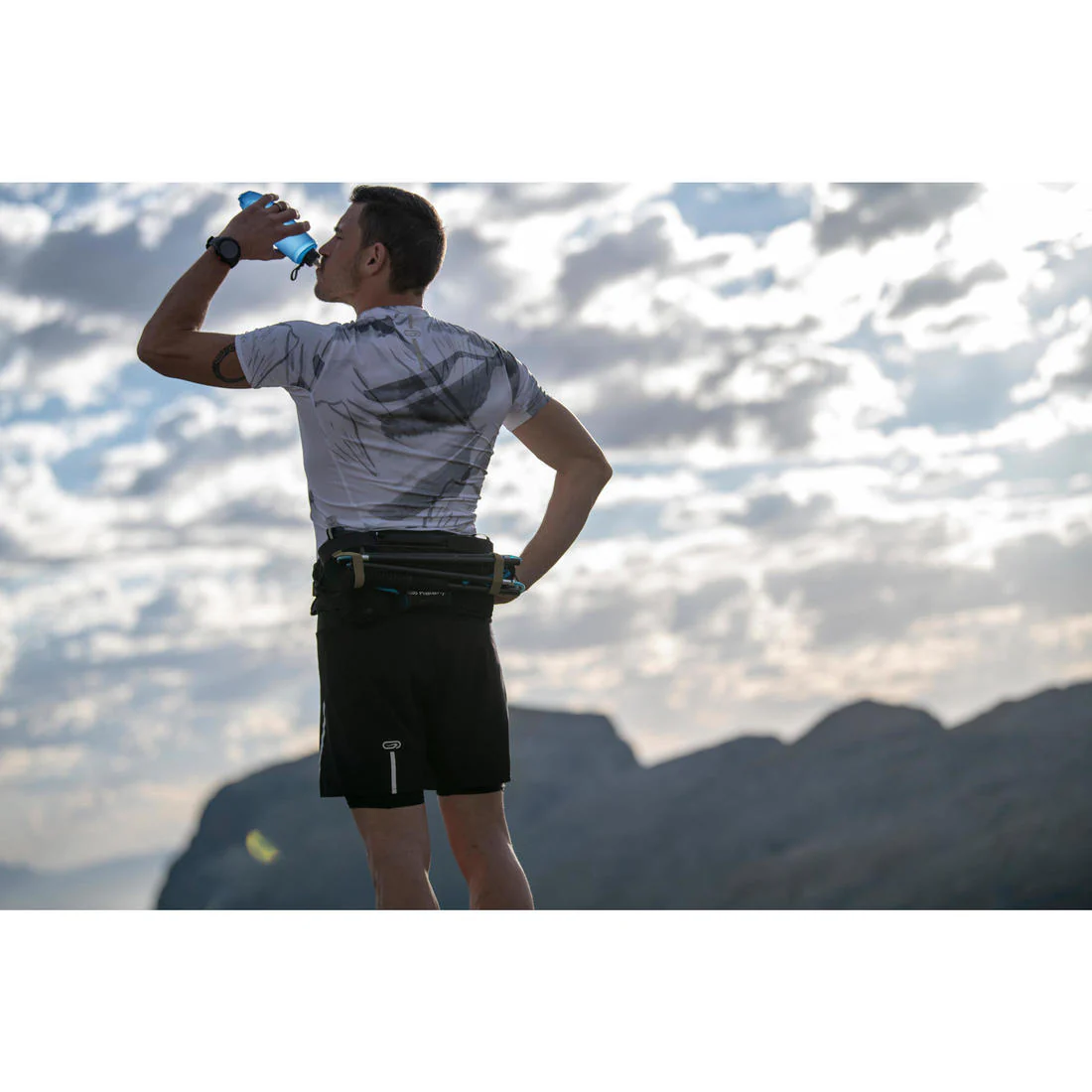 Gourde flasque souple trail running 500 ml bleu - Image 12