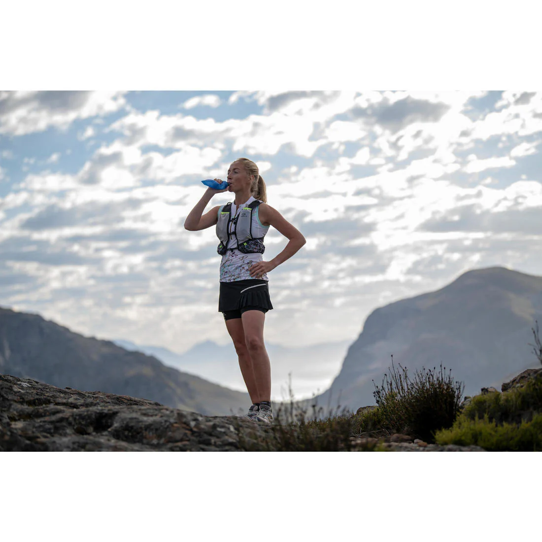 Gourde flasque souple trail running 500 ml bleu - Image 14