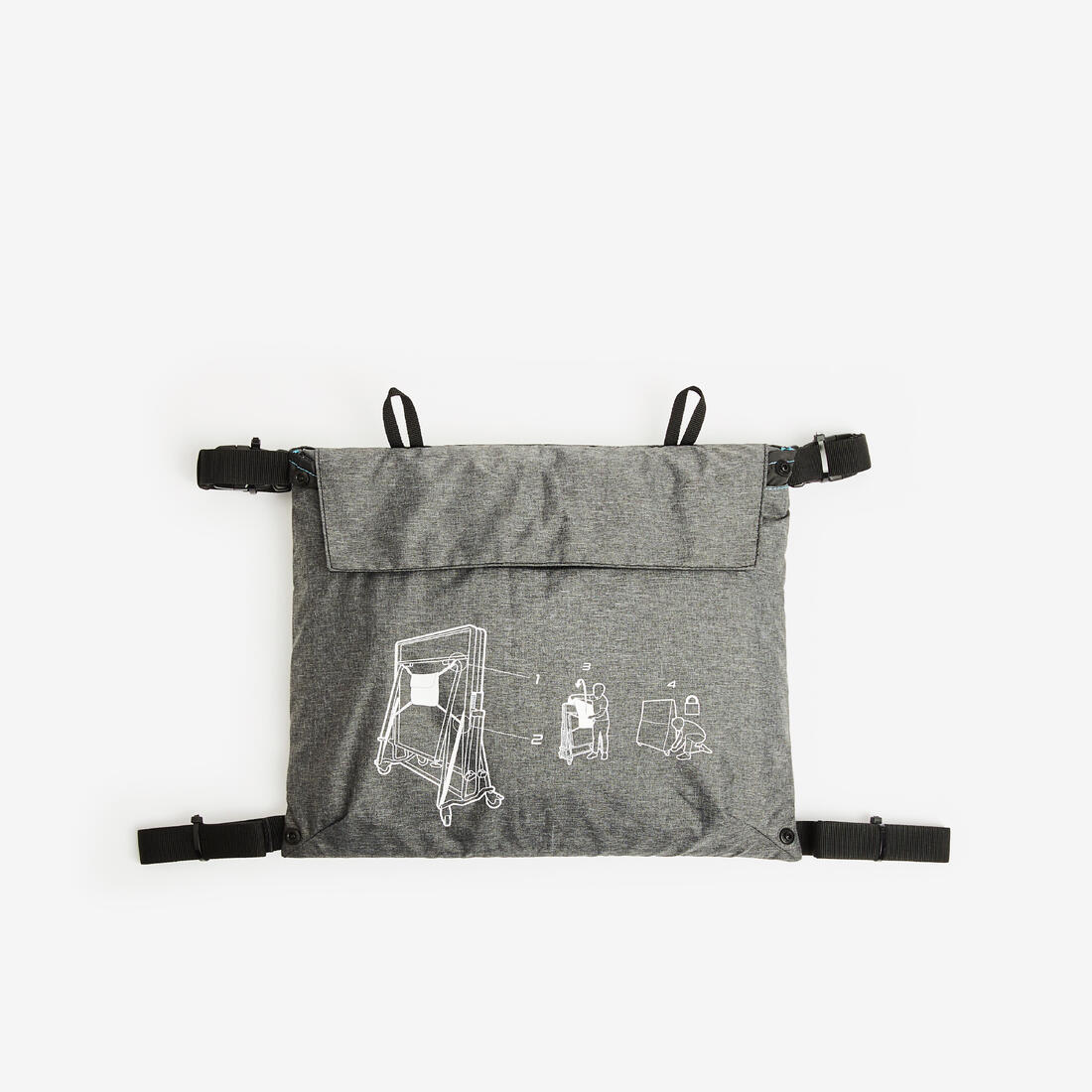 Housse pour table de ping pong de taille medium repliée - PPTC 530 Medium gris - Image 4