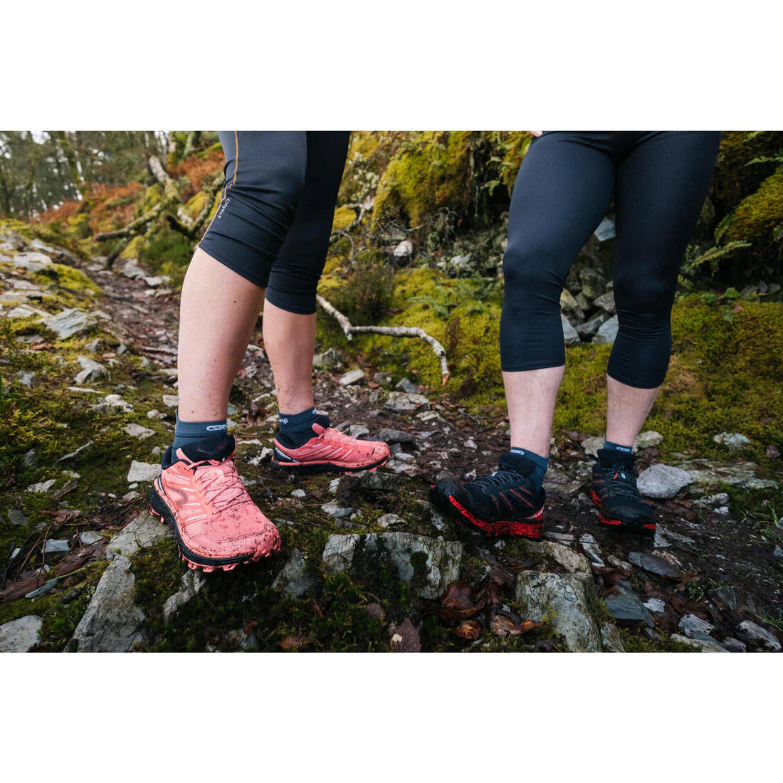 LEGGING DE TRAIL RUNNING 3/4 FEMME EMBOSS NOIR BRONZE - Image 12