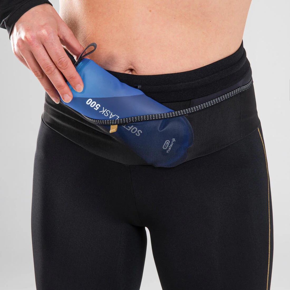 LEGGING DE TRAIL RUNNING 3/4 FEMME EMBOSS NOIR BRONZE - Image 7