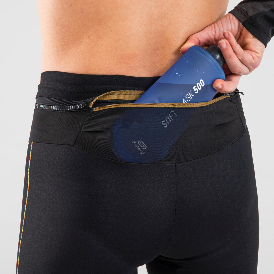 LEGGING DE TRAIL RUNNING 3/4 FEMME EMBOSS NOIR BRONZE - Image 8