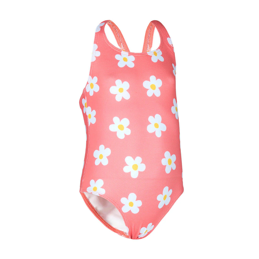 Maillot de bain 1 pièce bébé fille texture gaufré Corail imprimé Fleurs - Image 4