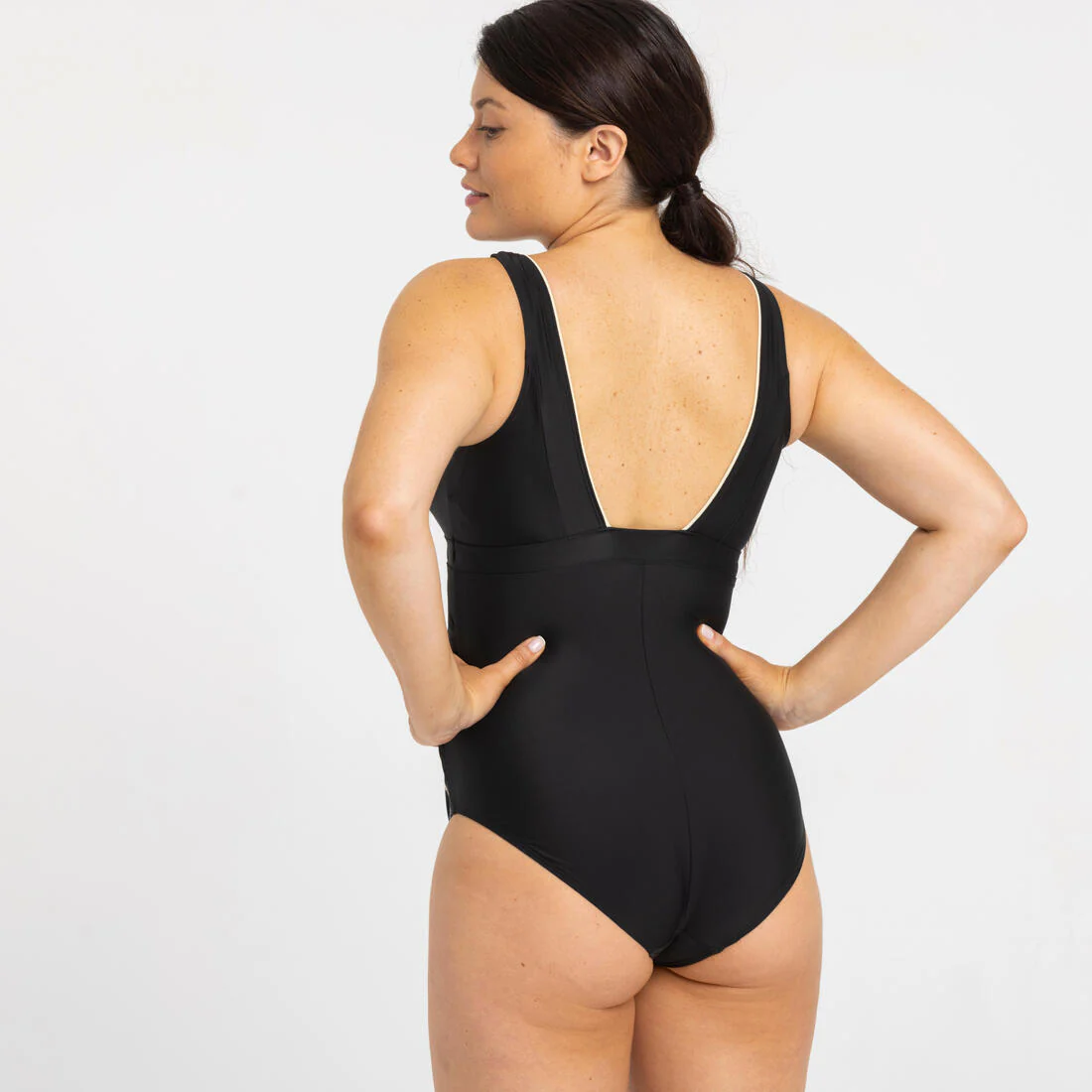 Maillot de Bain Femme 1 Pièce Maternité Nora Noir - Image 3