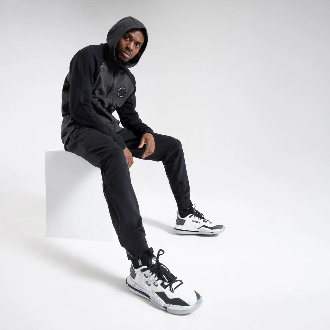 PANTALON BASKETBALL SURVETEMENT HOMME - P500 GRIS - Image 6