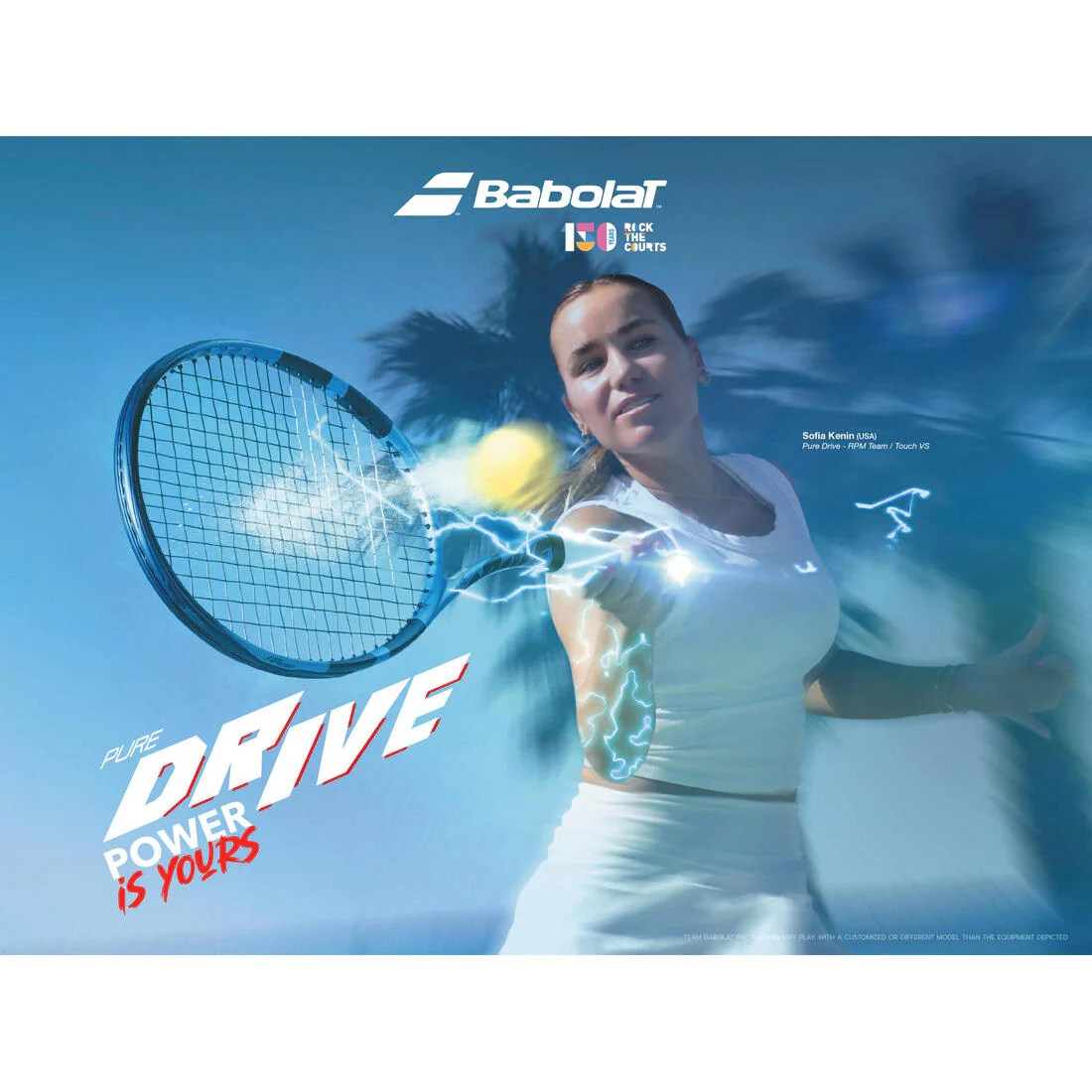 Raquette de tennis adulte - babolat pure drive bleu clair 300g - Image 7