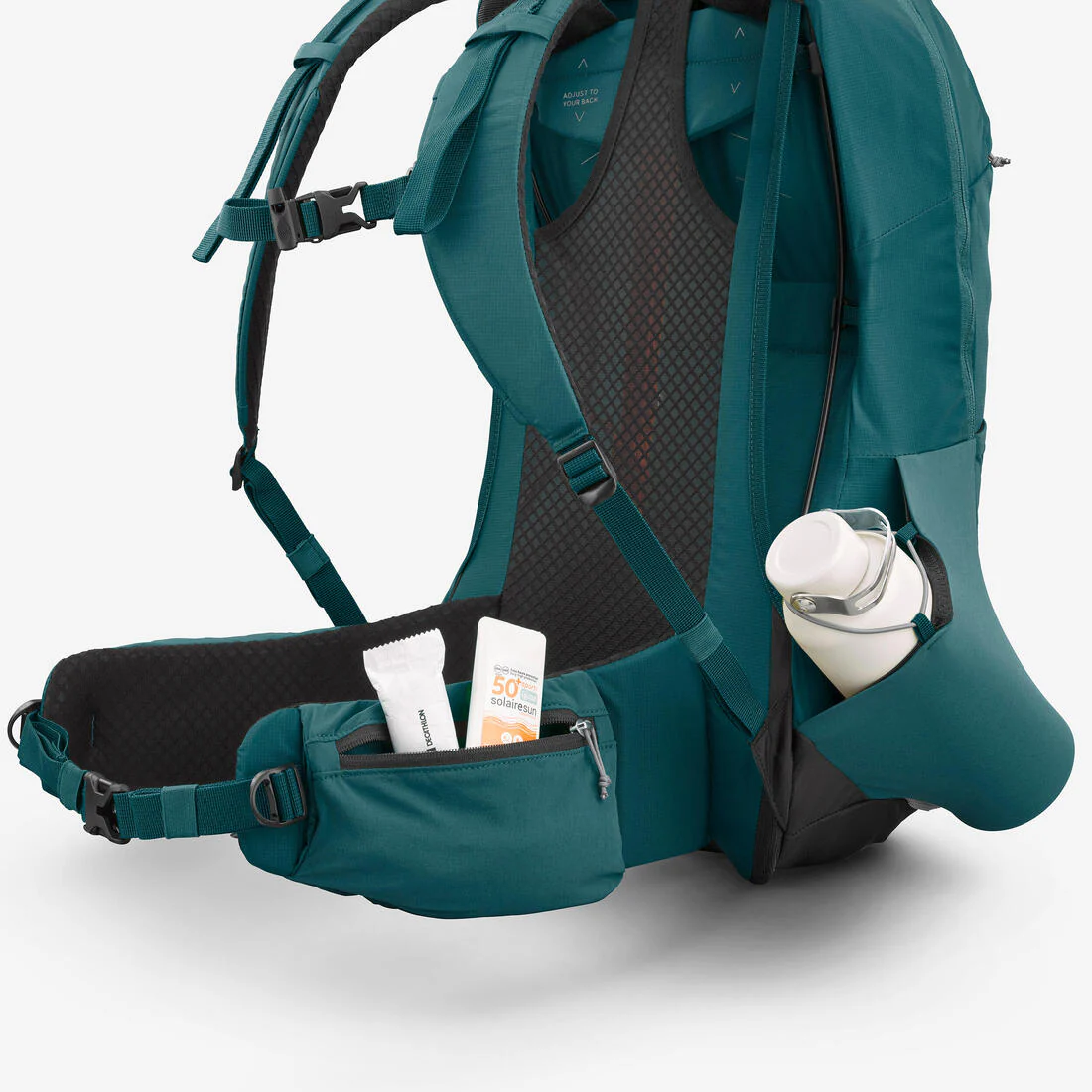 Sac à dos de randonnée ventilé 25L, MH500 khaki - Image 46