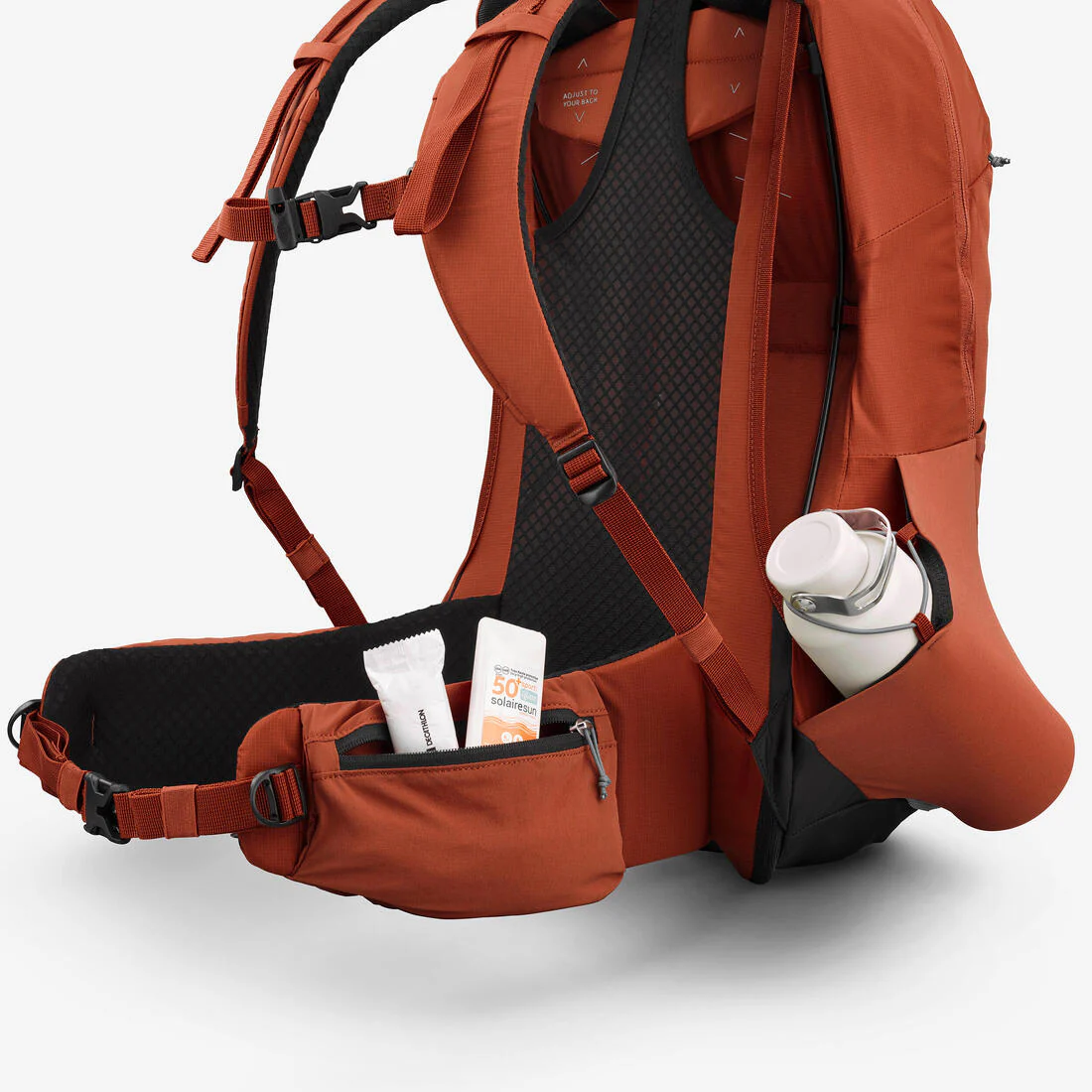 Sac à dos de randonnée ventilé 25L, MH500 khaki - Image 48