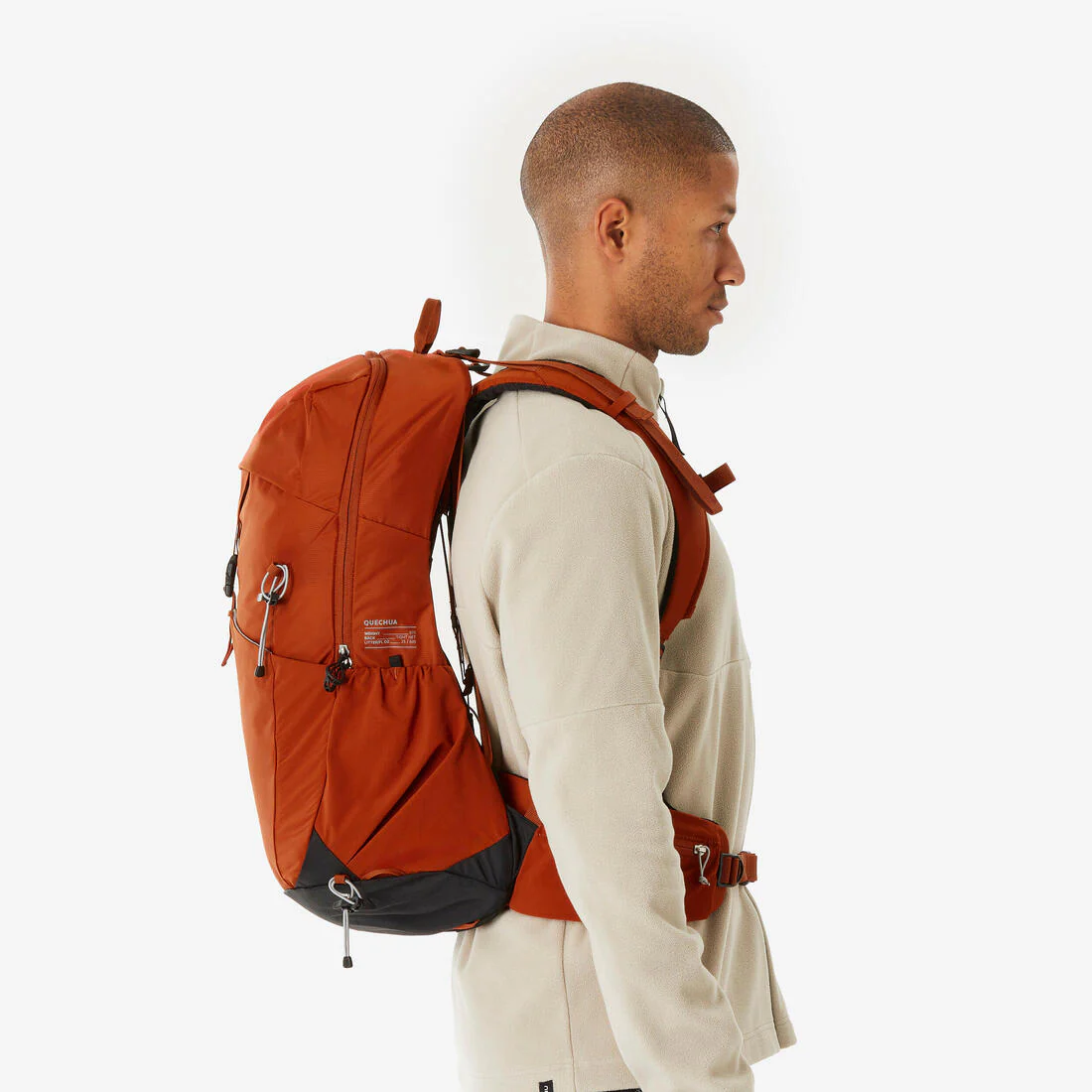 Sac à dos de randonnée ventilé 25L, MH500 khaki - Image 58