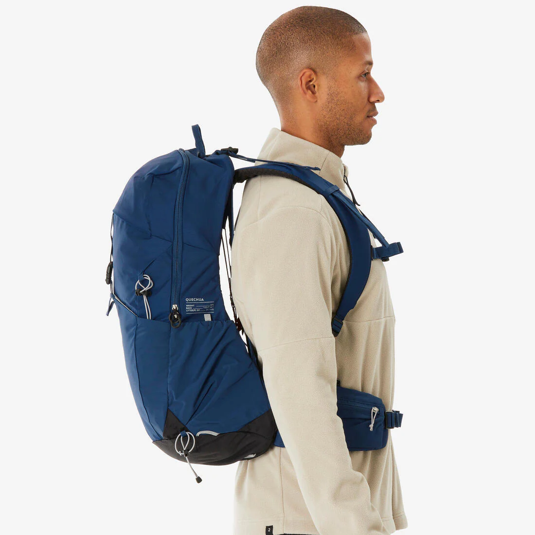 Sac à dos de randonnée ventilé 25L, MH500 khaki - Image 59