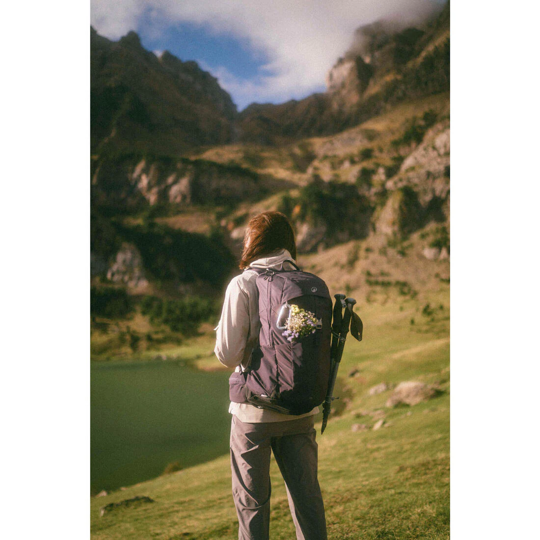 Sac à dos de randonnée ventilé 25L, MH500 khaki - Image 66