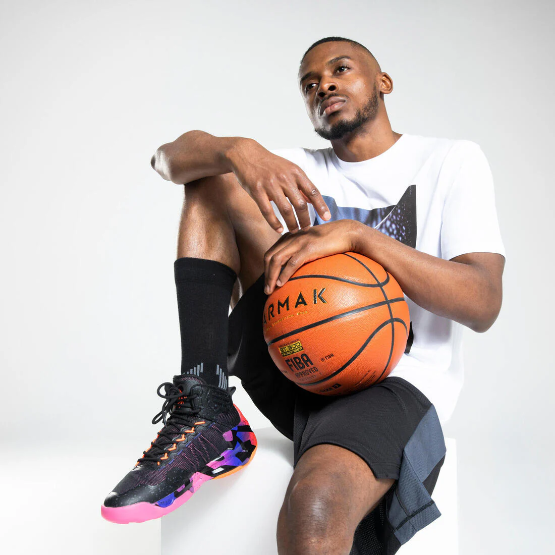 SHORT BASKETBALL HOMME / FEMME - SH500 NOIR - Image 6