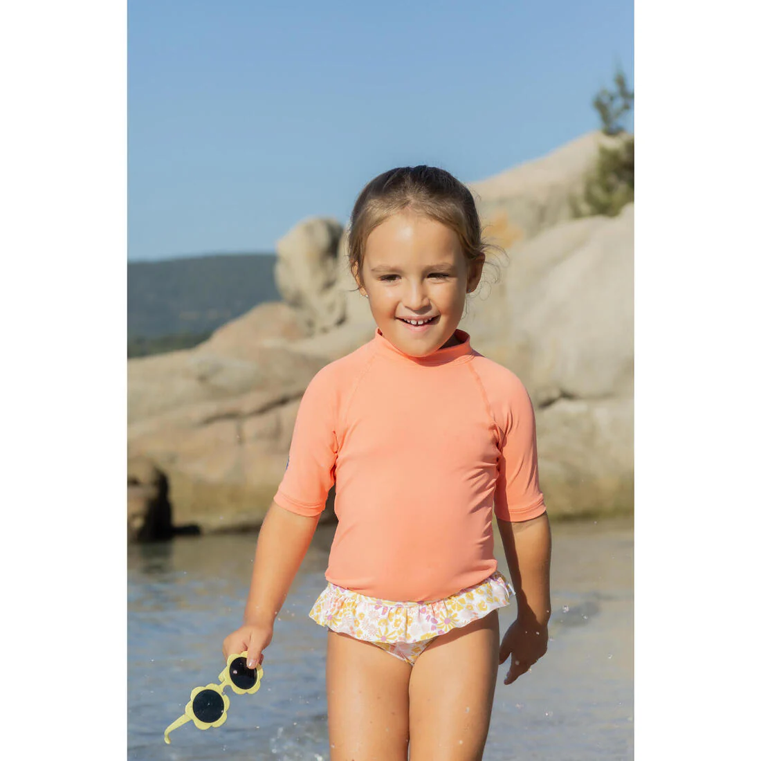 T-shirt anti uv bébé manches courtes corail - Image 21