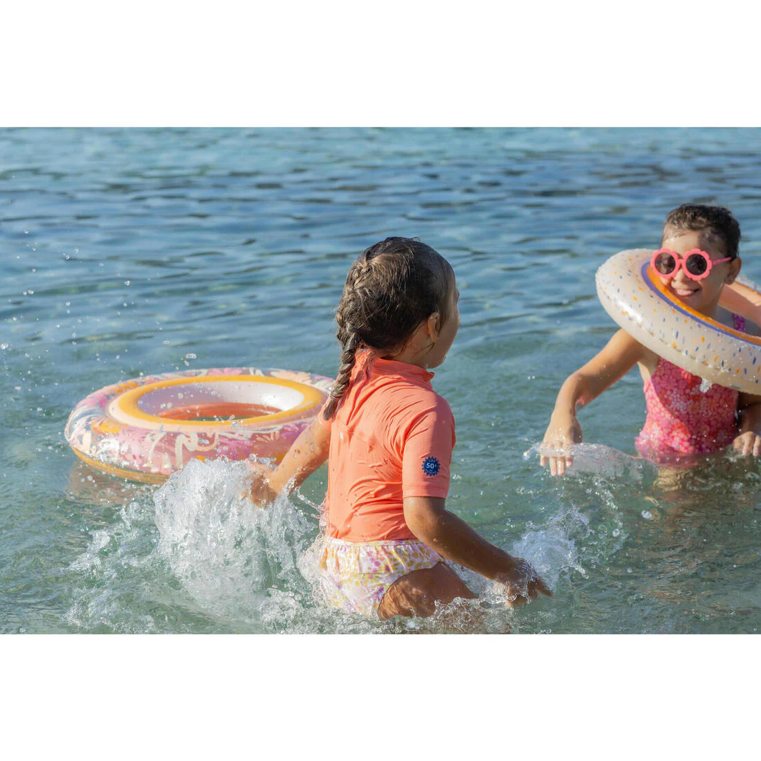 T-shirt anti uv bébé manches courtes corail - Image 32