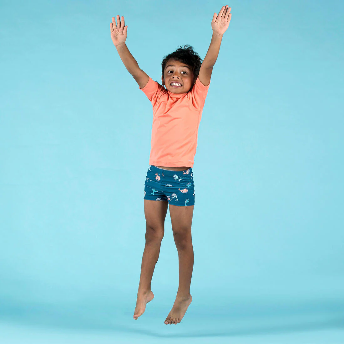 T-shirt anti uv bébé manches courtes corail - Image 4