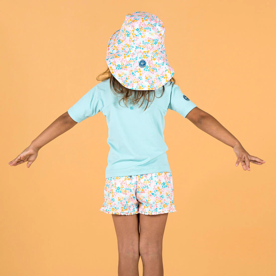 T-shirt anti uv bébé manches courtes corail - Image 5