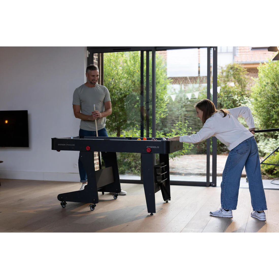 Table de billard pliable américain - BT 500 US tapis gris - Image 23