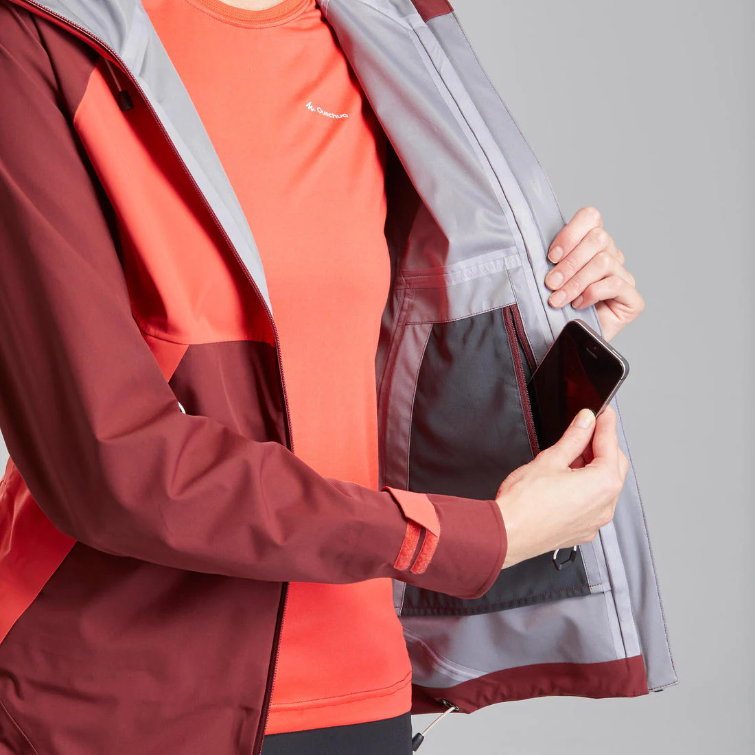 Veste de randonnée montagne imperméable femme, MH500 - Image 41